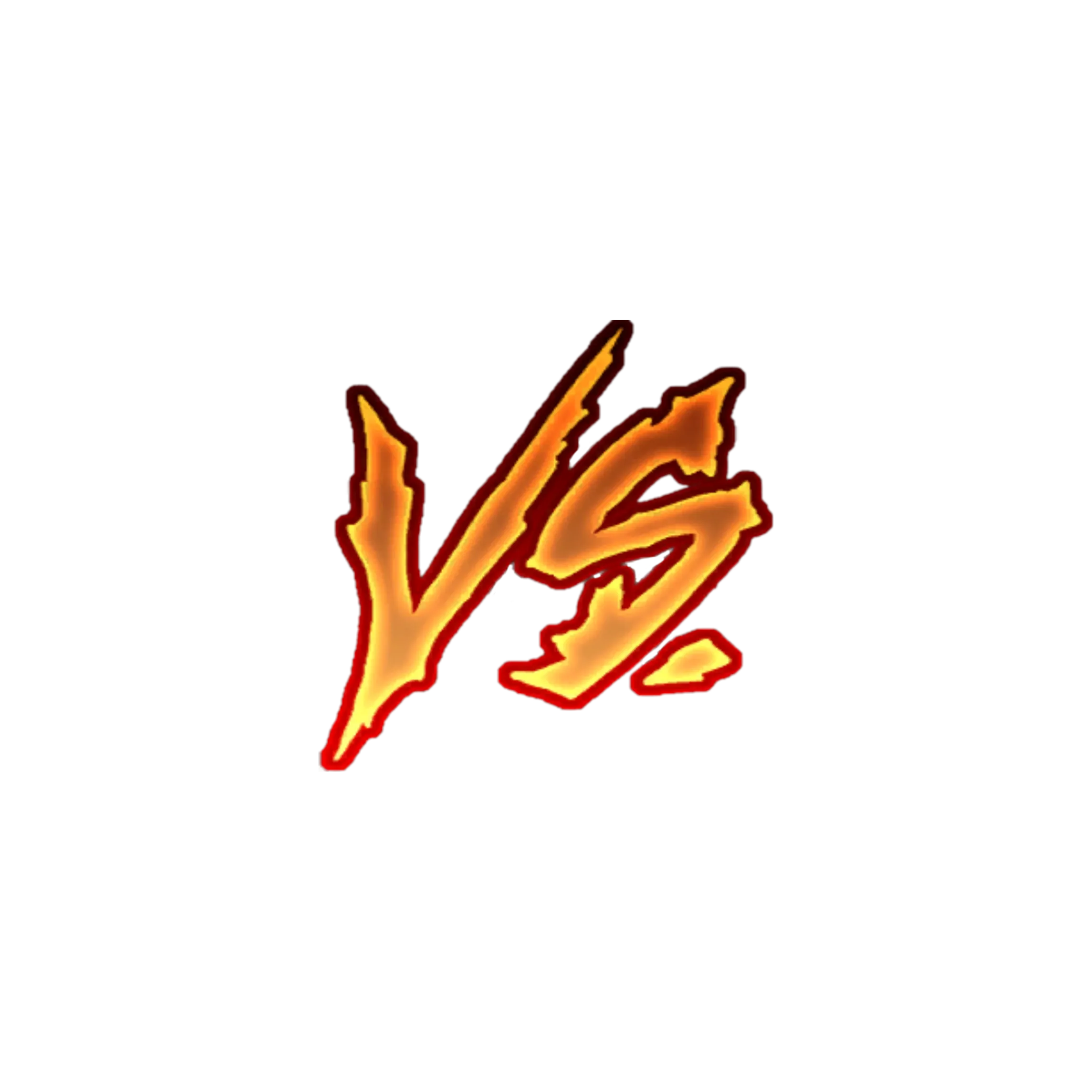 A somewhat fiery vs symbol.